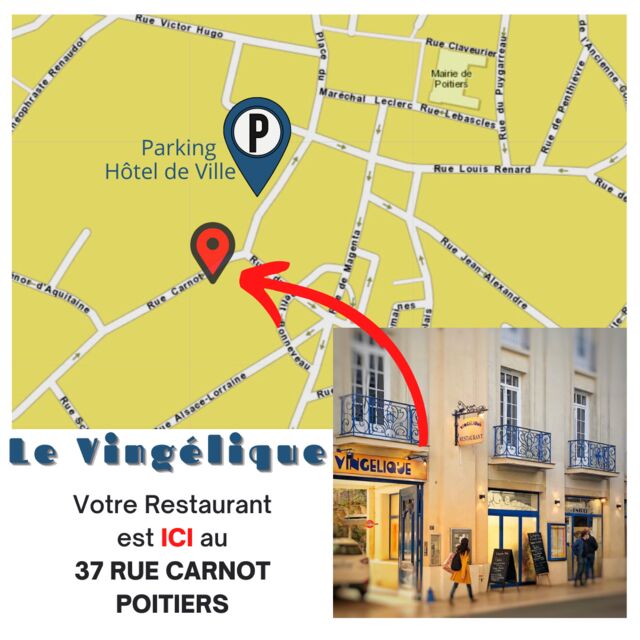 Comment accéder ? très simple,
Nous sommes au bout de la Rue Carnot, sur votre droite,
Le Parking Hôtel de Ville est à 50m 