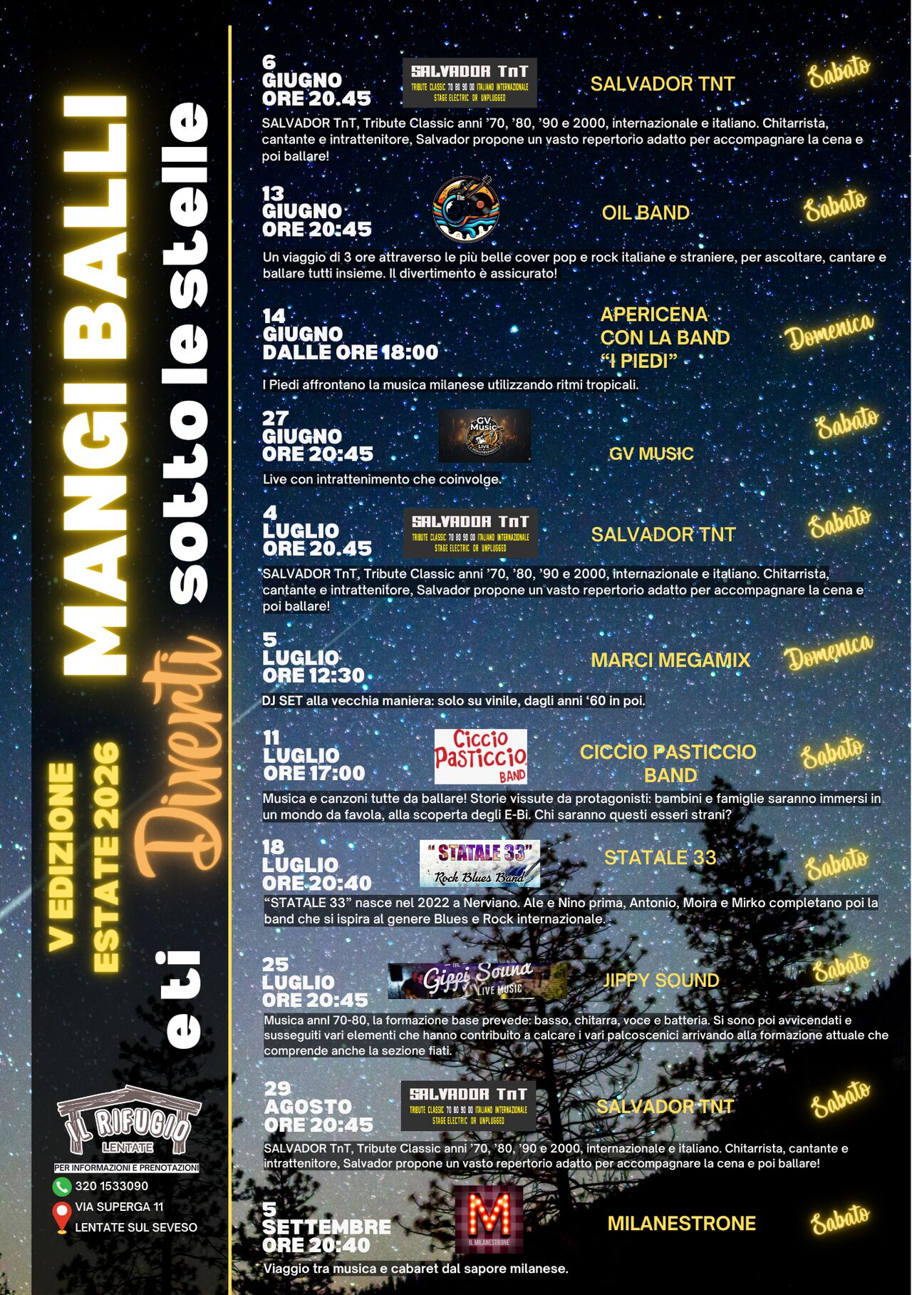 MANGI BALLI E TI DIVERTI SOTTO LE STELLE