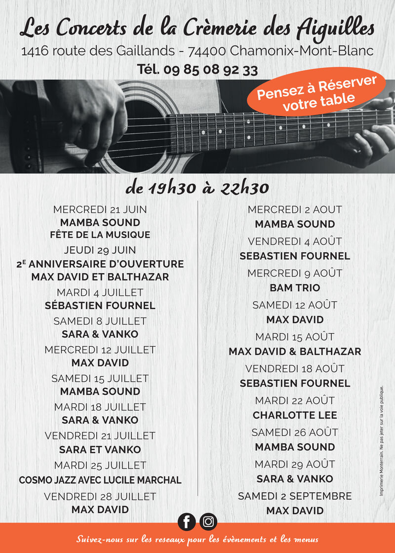 CONCERTS DE MUSIQUE ETE 2023