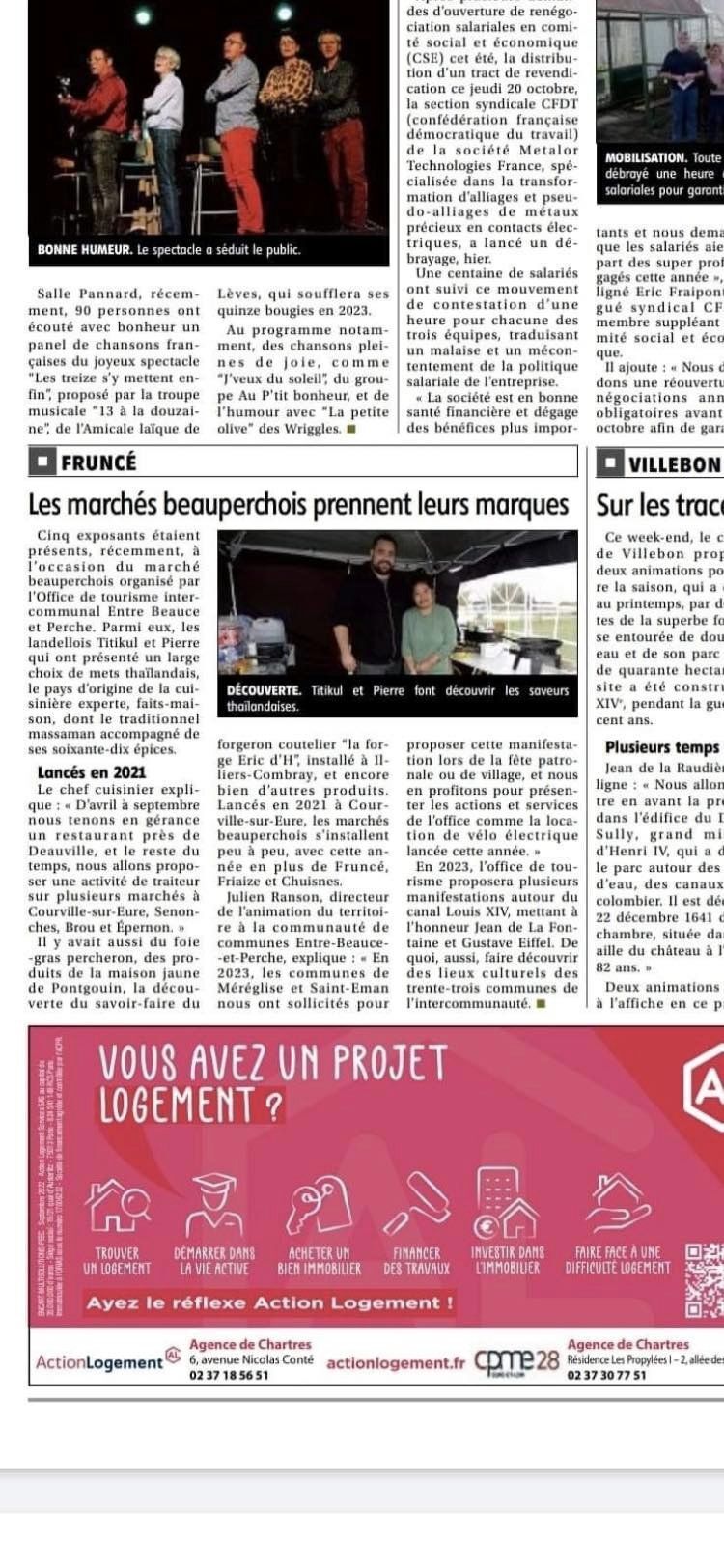 article dans l'Echo Républicain