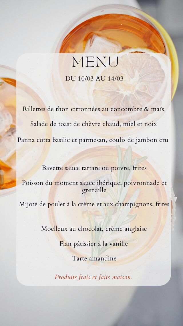 Menu du 10/03/26 au 14/03/26