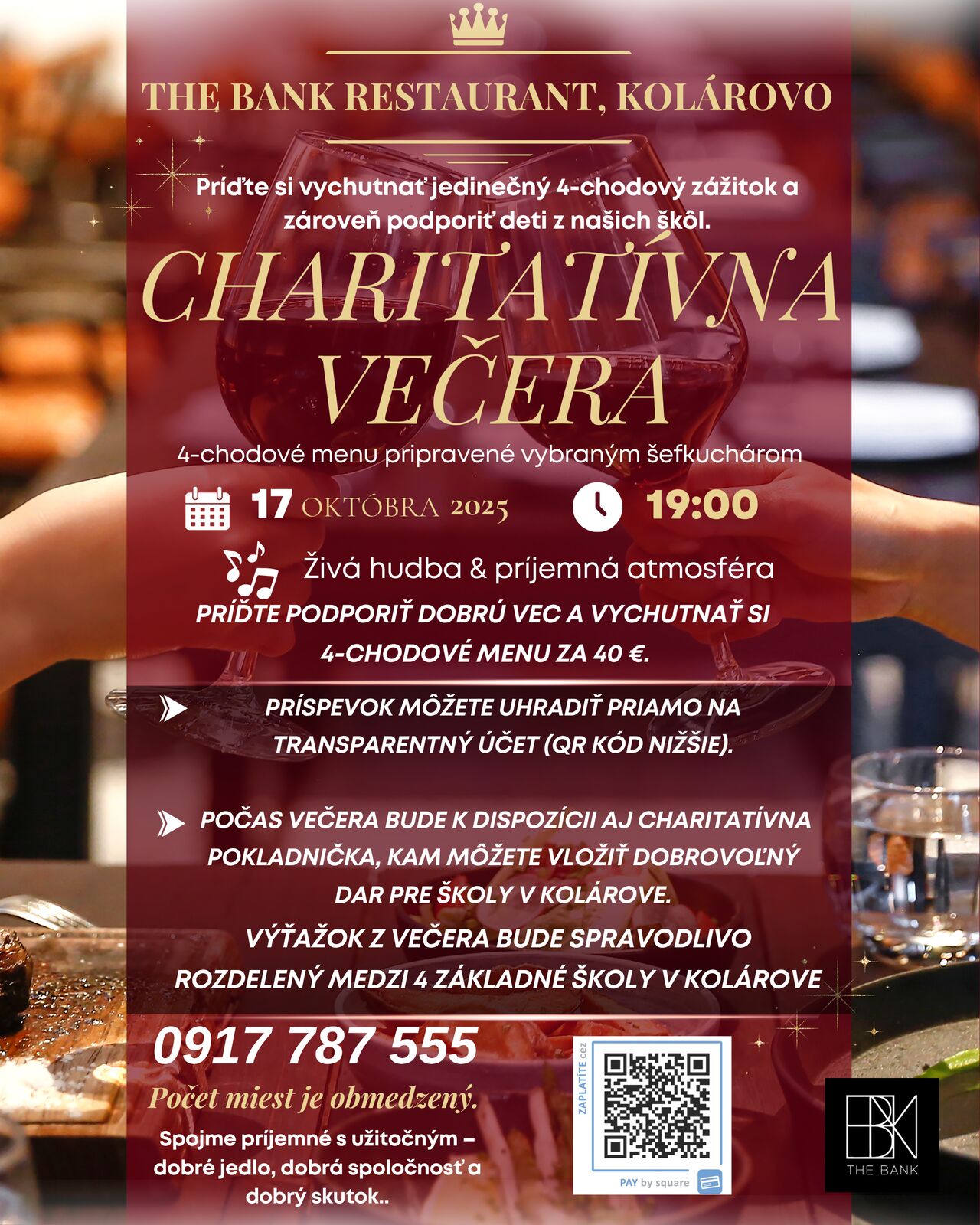 Charitatívna večera pre základné školy