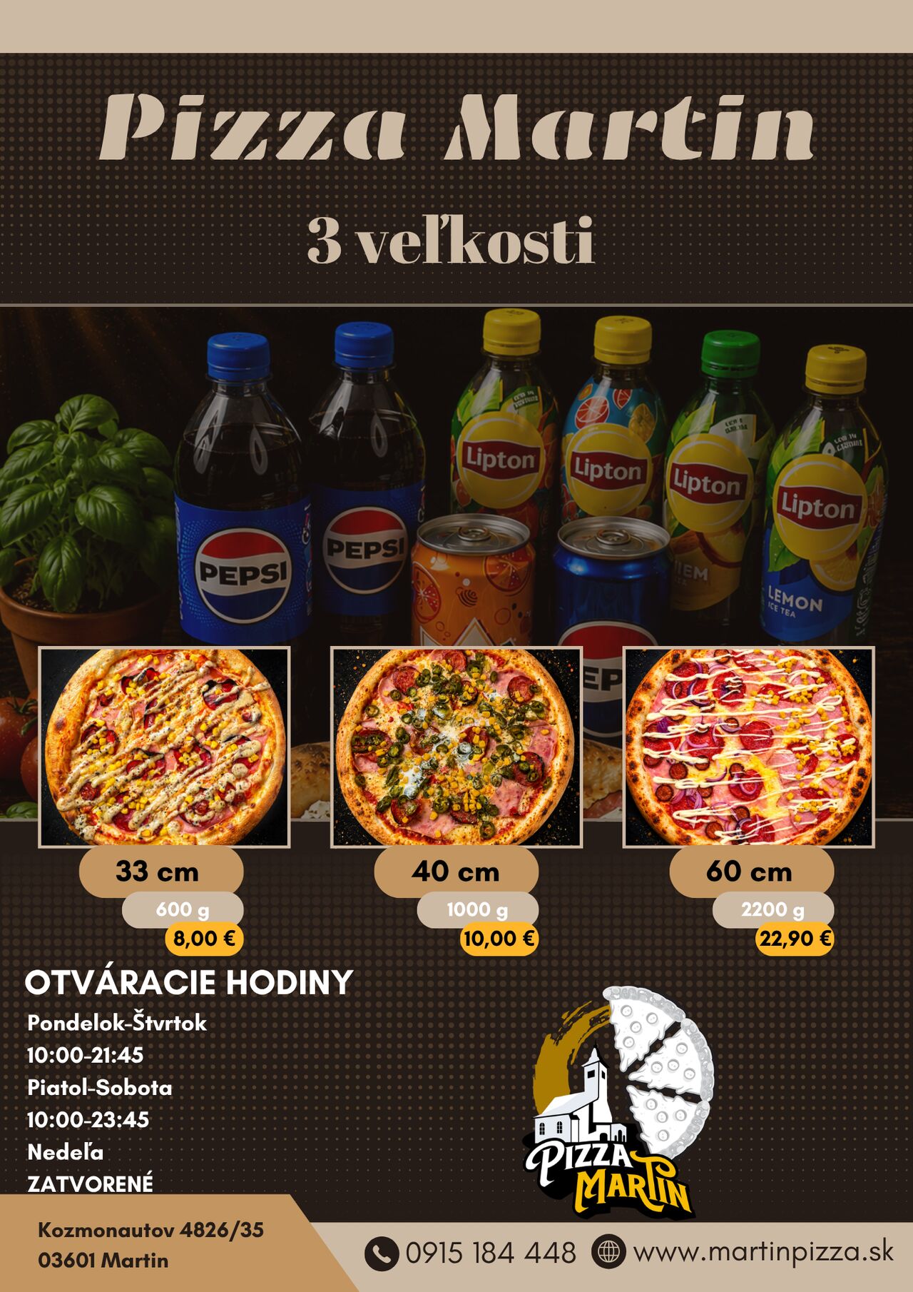 3 Veľkosti