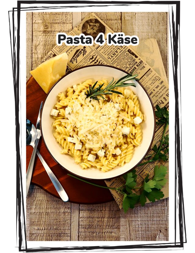 Pasta Fusilli mit 4 Käse