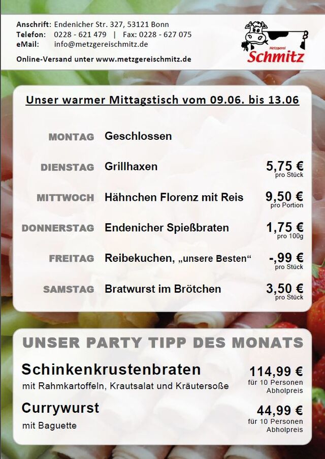 Unser Mittagstisch für diese Woche: