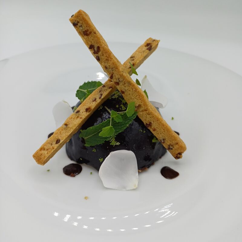 Dôme glacé Virgin Mojito et coeur chocolaté