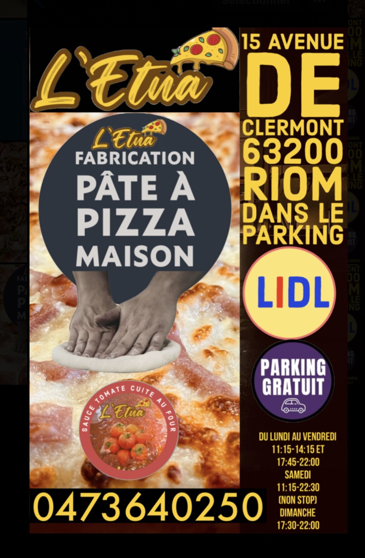 Meilleurs Pizza Riom