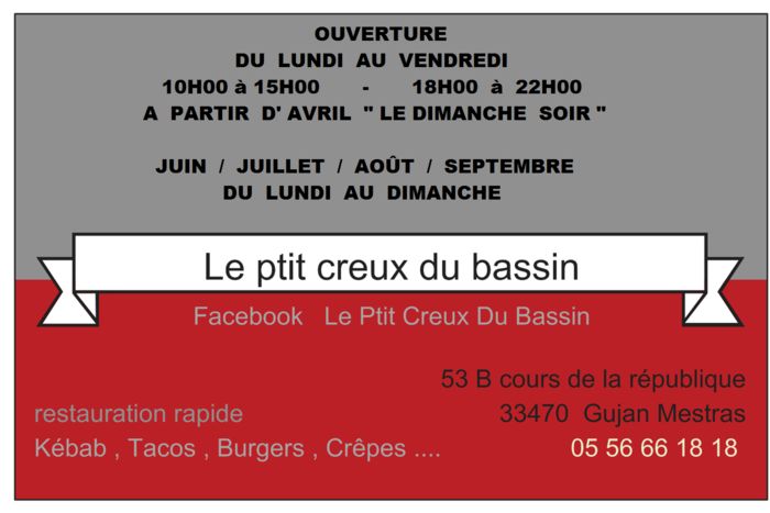 Au P'tit Creux du Bassin à Gujan-Mestras