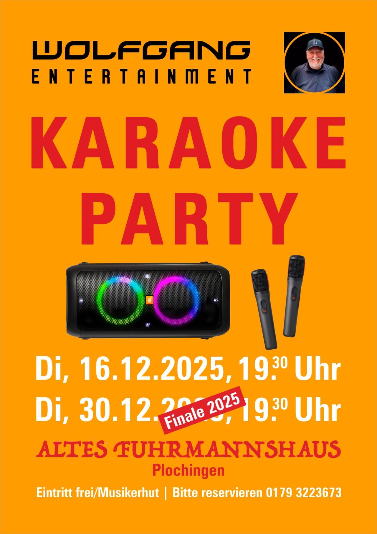 Karaoke Party am 16.12.25 und 30.12.25, jeweils am Dienstag