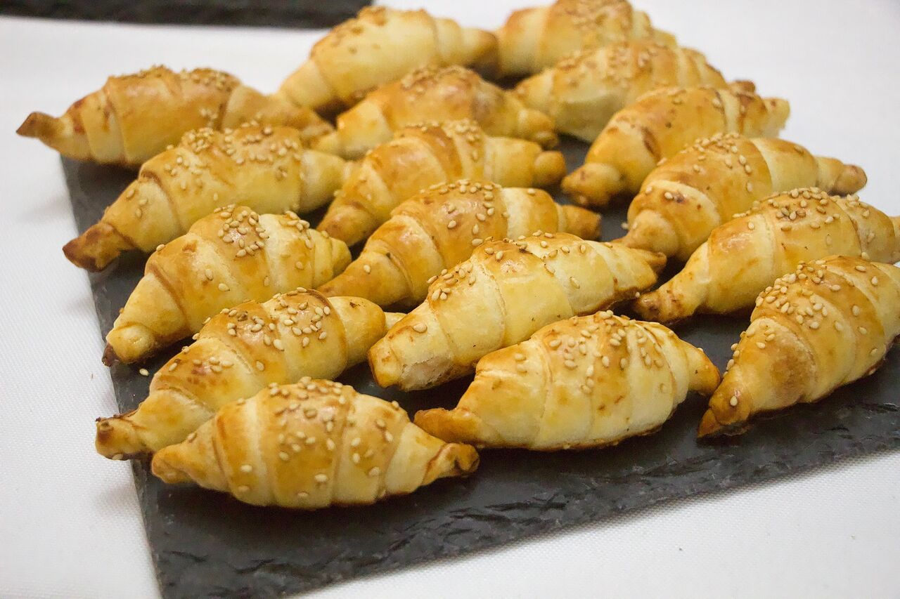 Croissants au saumon 