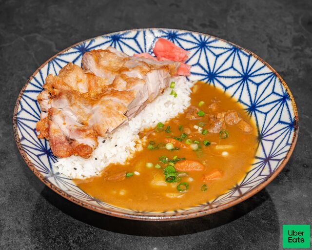 Riz curry boeuf et poulet pané