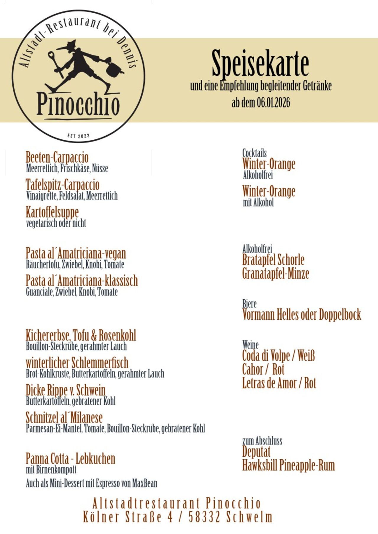 So starten wir ins Jahr, unsere erste Karte für dieses Jahr