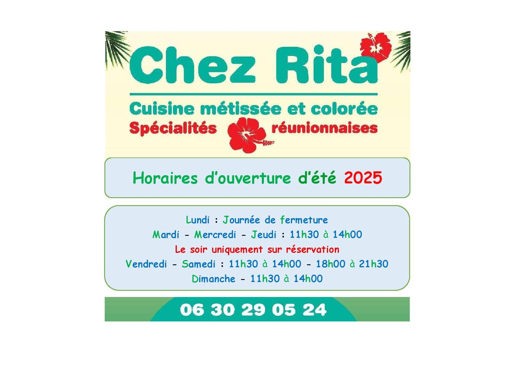 Les horaires d'ouverture automne hivers 2025