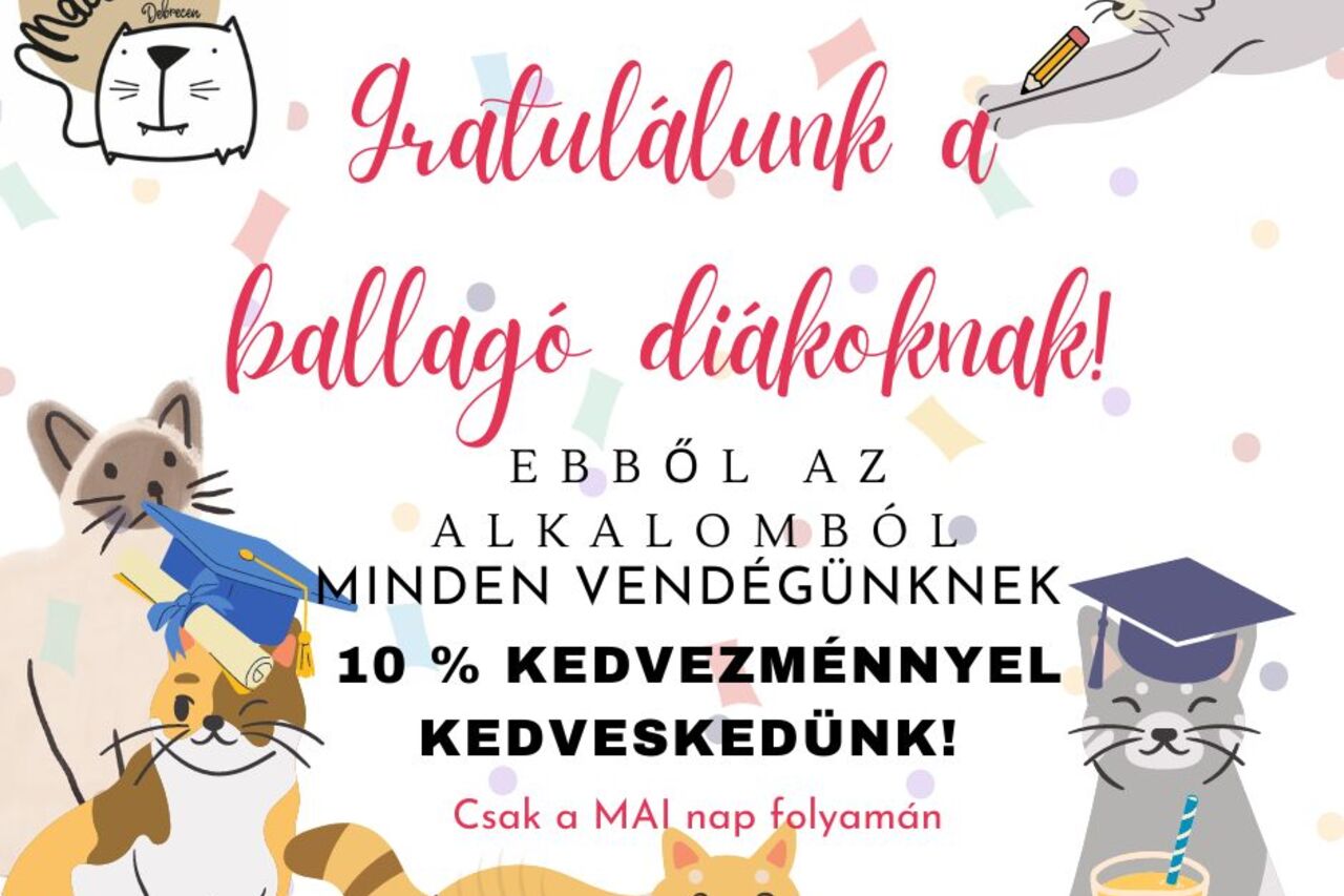 Ballagási kedvezmény minden cicaimádónak