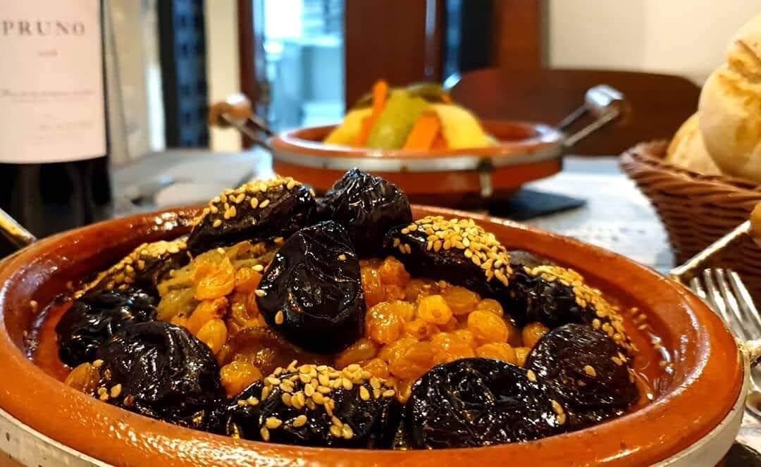 Tajine de cordero y verduras 