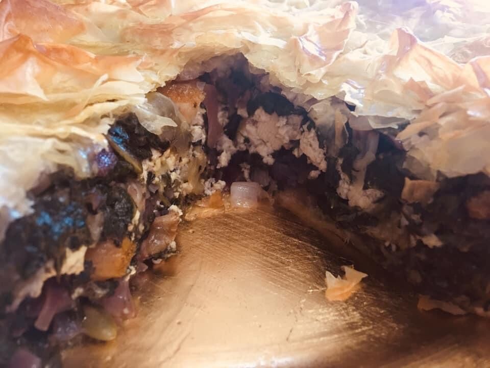 Hojaldre de espinacas y queso 