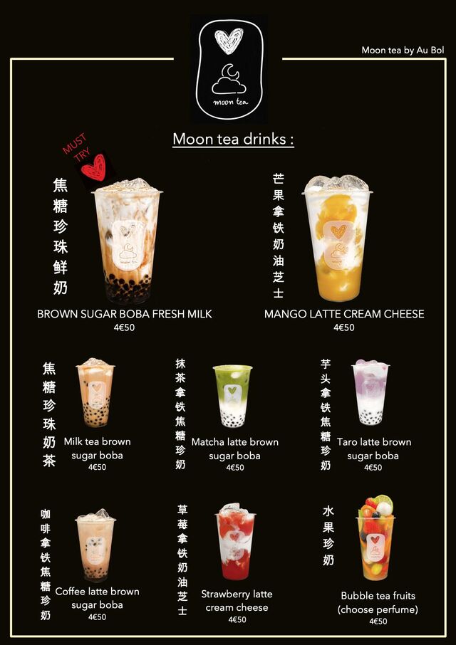 Menu Bubble Tea 