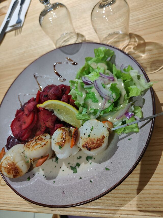 Suggestion, brochette de Saint Jacques 