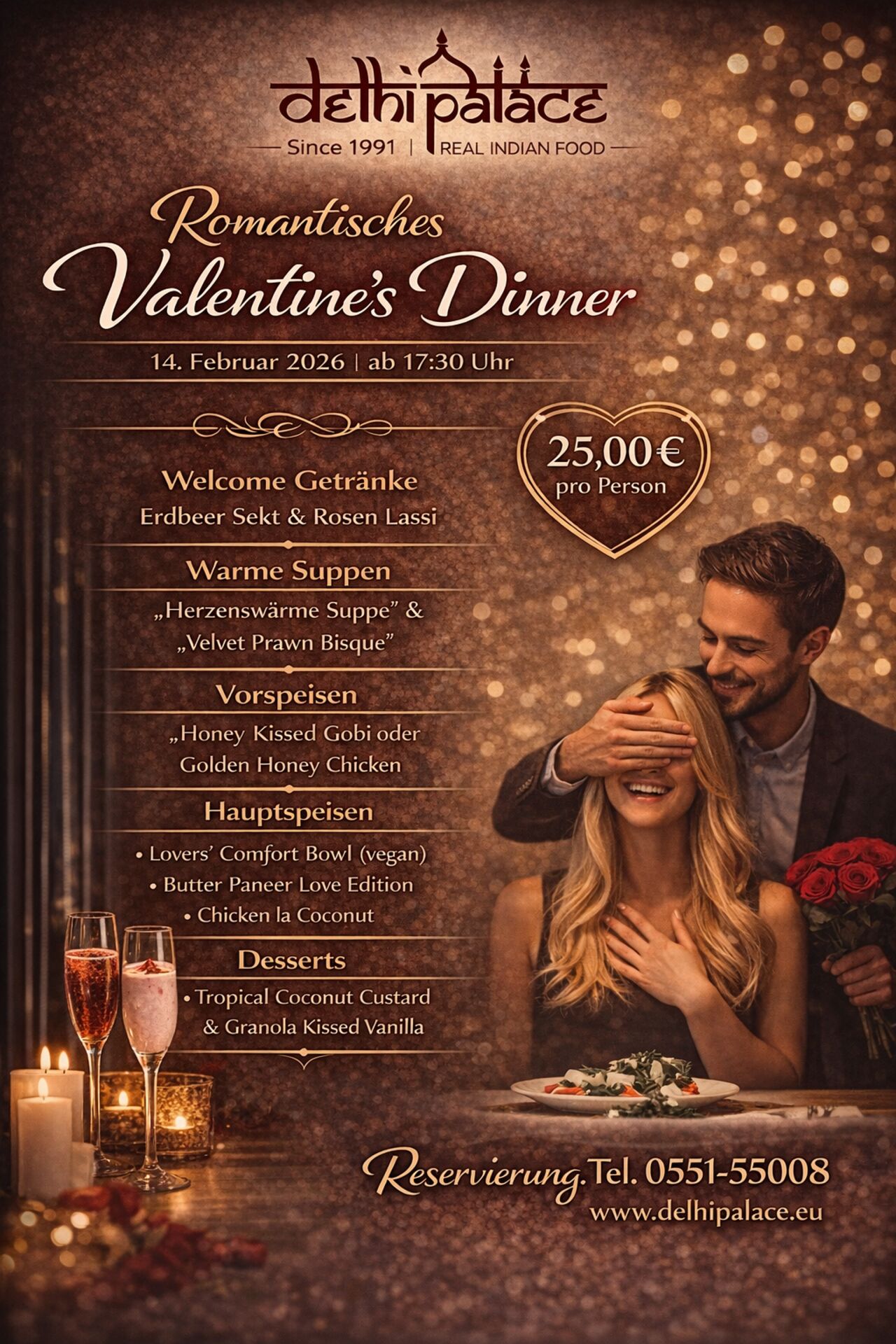 Romantisches Valentine’s Dinner