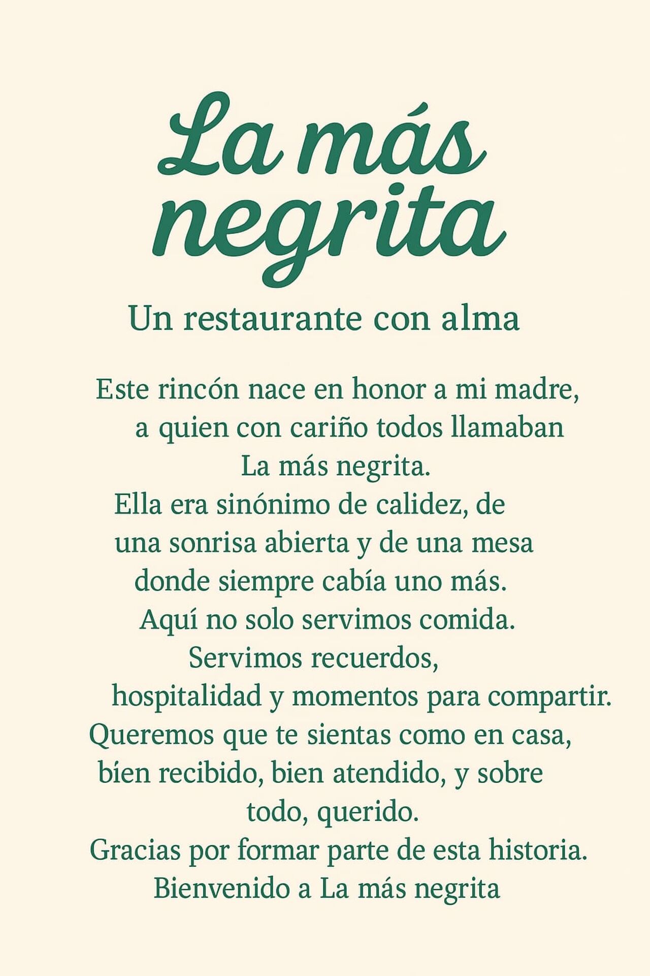 Un restaurante con alma