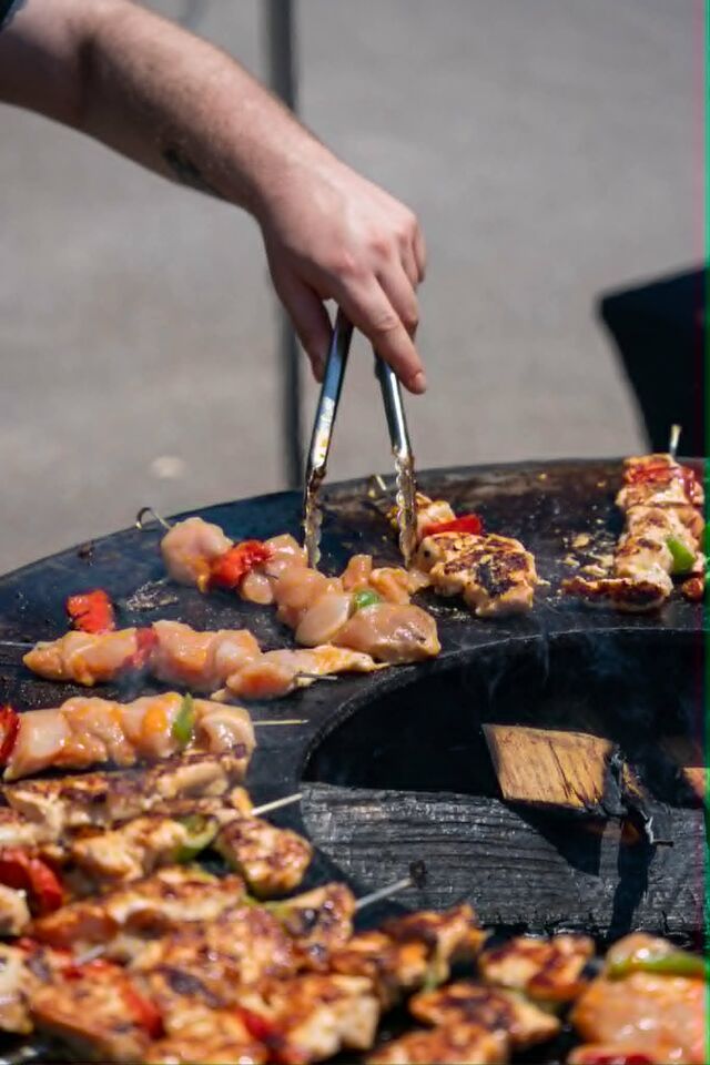 Cuisson des brochettes