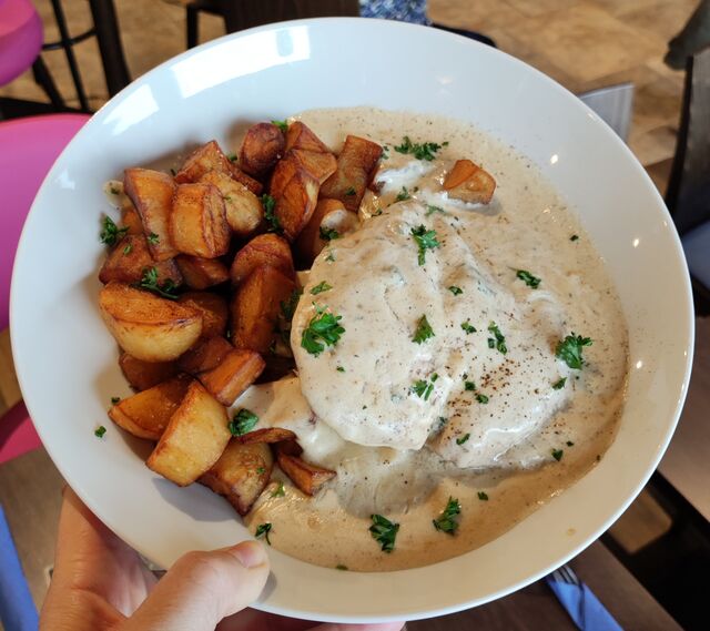 Escalope de poulet à la crème