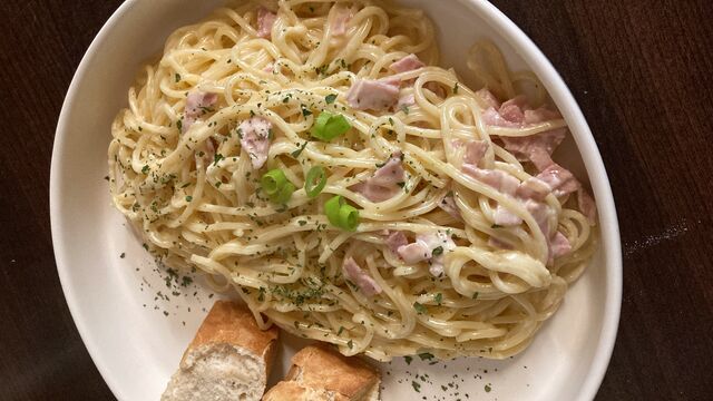 Spaghetti mit Schinken Sahne Soße 🥰