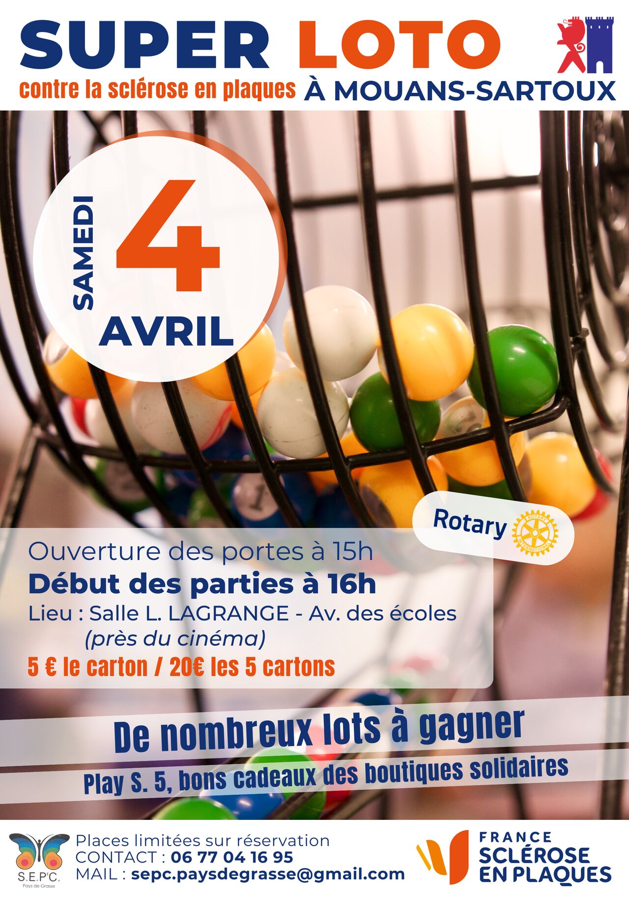 4/04/26 :2ème loto solidaire à Mouans-sartoux