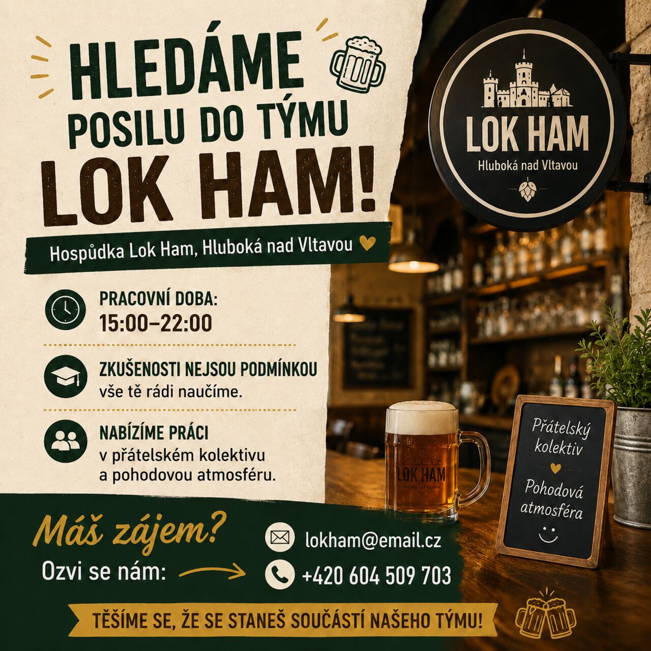 Hledáme posilu do týmu