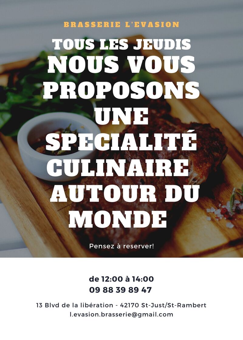 Menu du Jeudi