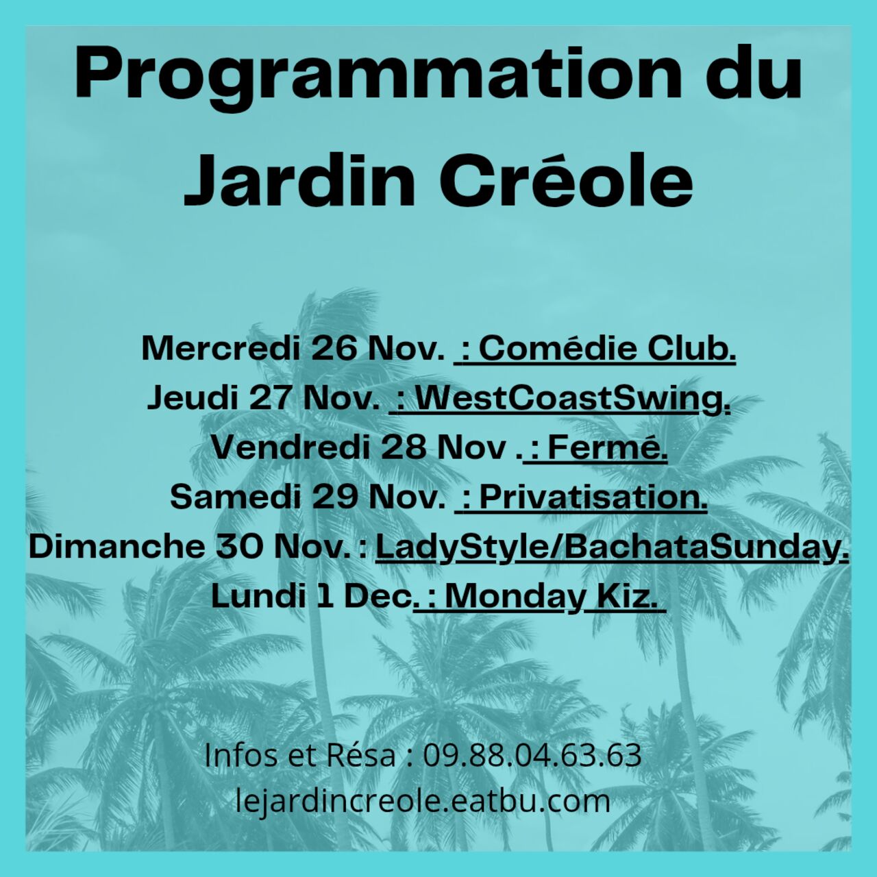 PROGRAMME SEMAINE