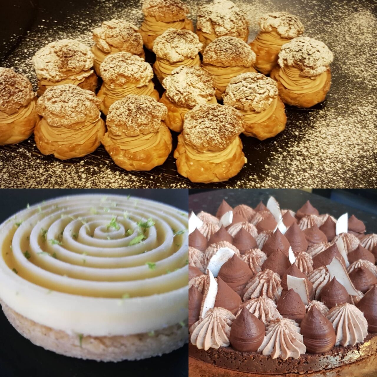 Paris Brest
Sablé gingembre, crémeux citrons
Tartelette coco chocolat