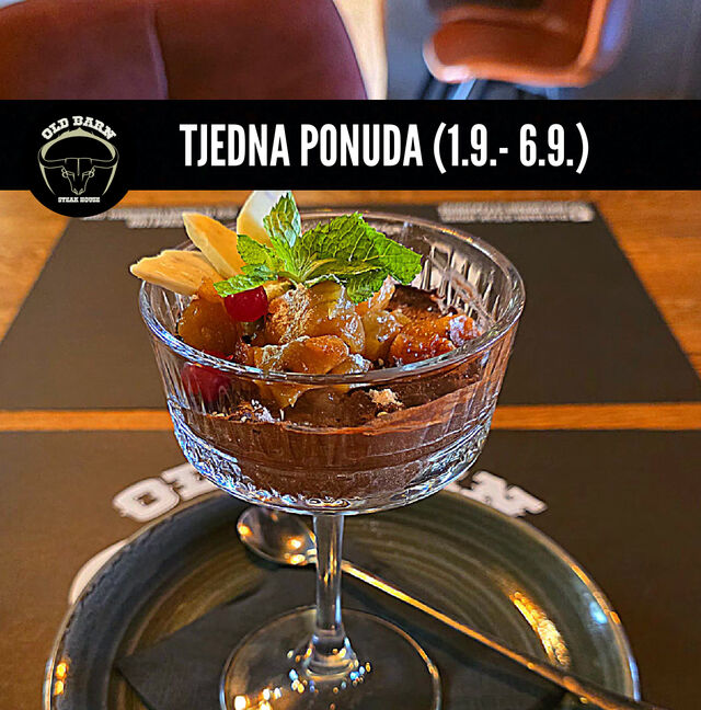 ČOKOLADNI MOUSSE S KARAMELIZIRANIM ANANASOM I AROMOM RUMA