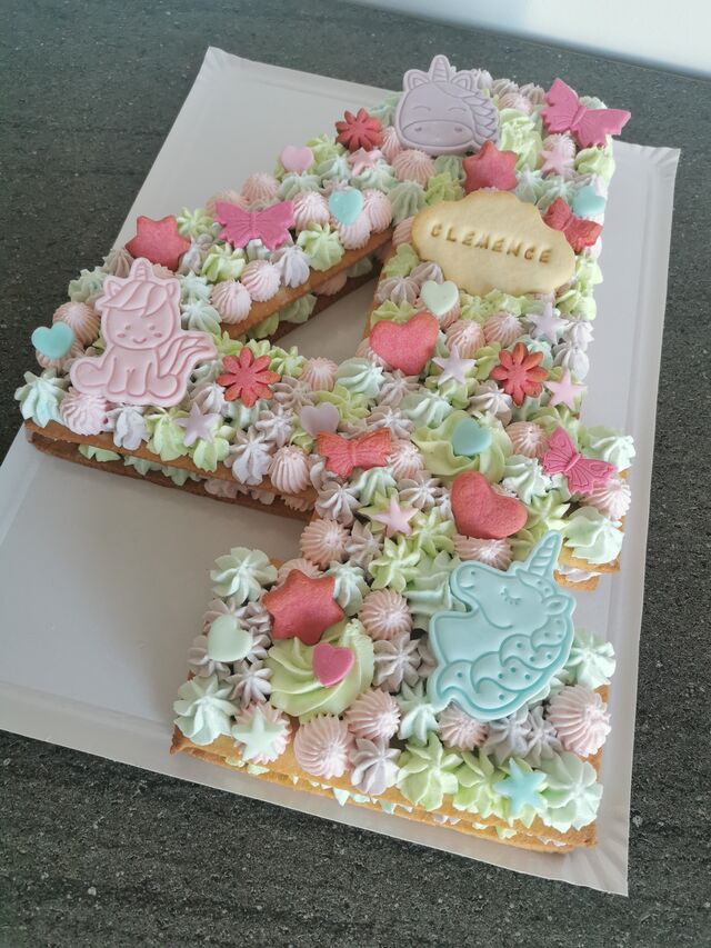 Number cake thème princesse/licorne