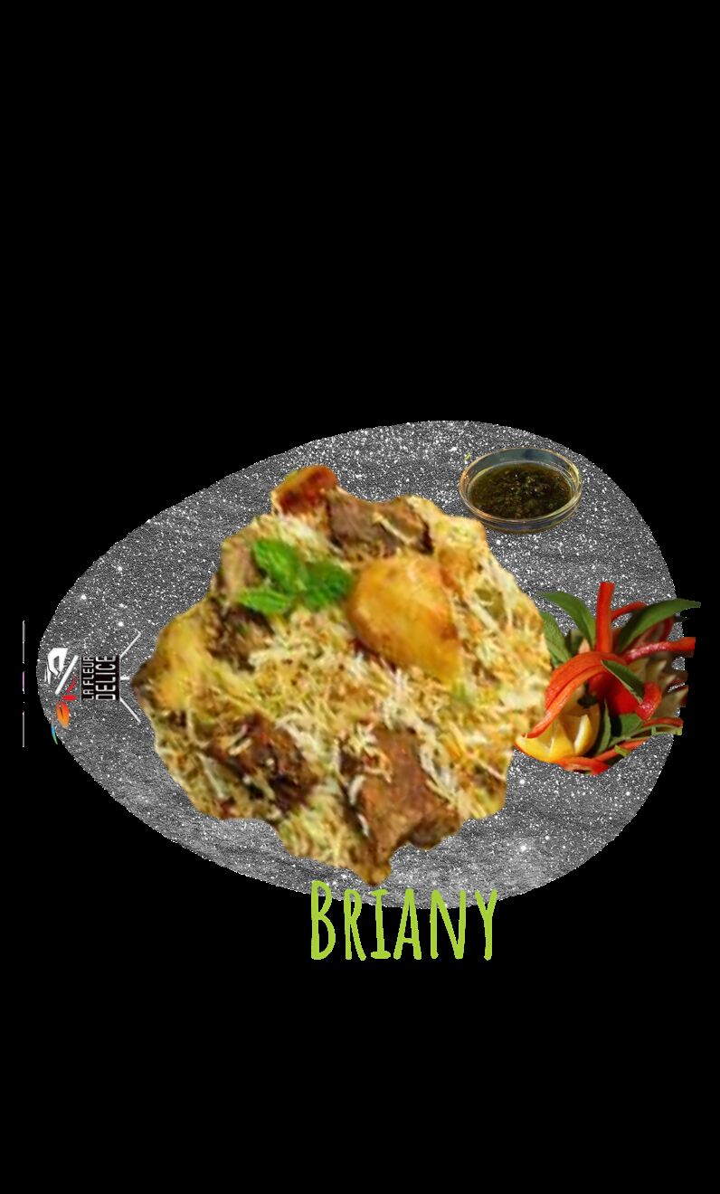 Le briany est un plat mauricien aux origines hindou musulmanes réalisé avec du riz ,d'épices,d'herbes fraiches entre autre de la