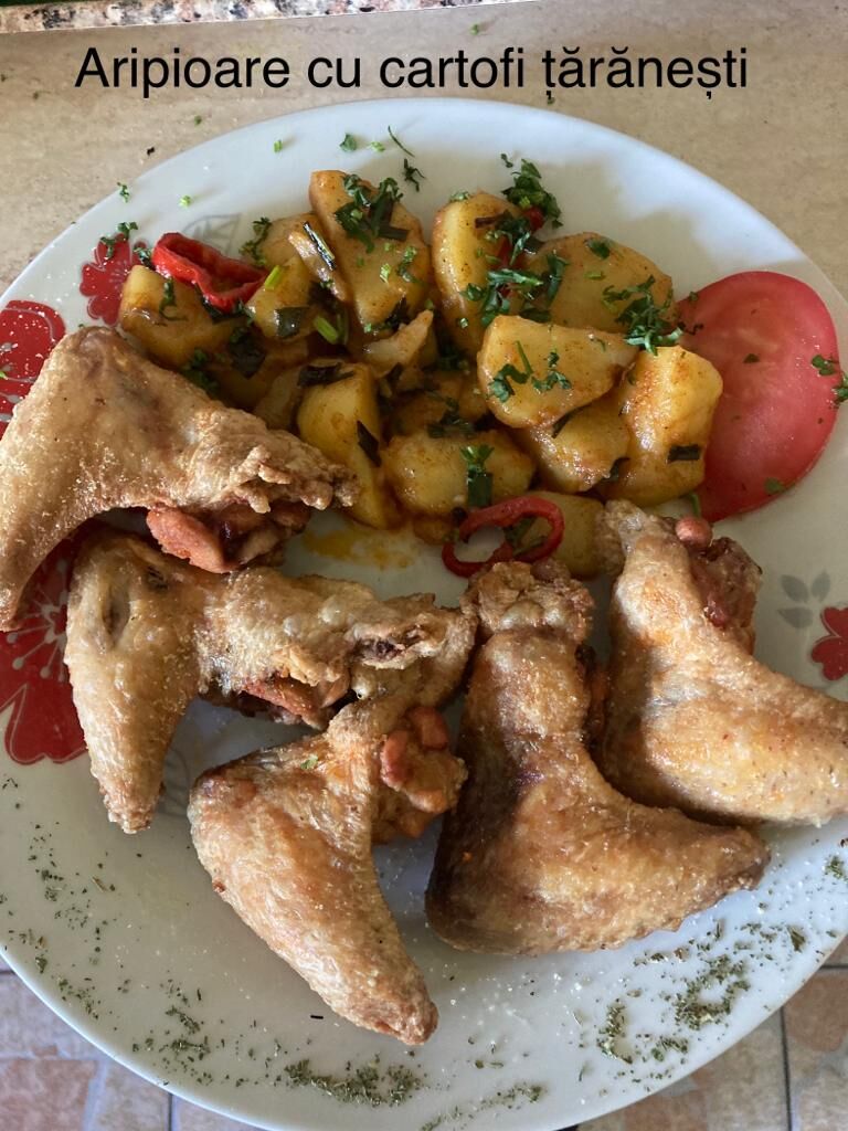 Aripioare cu cartofi țărănești
