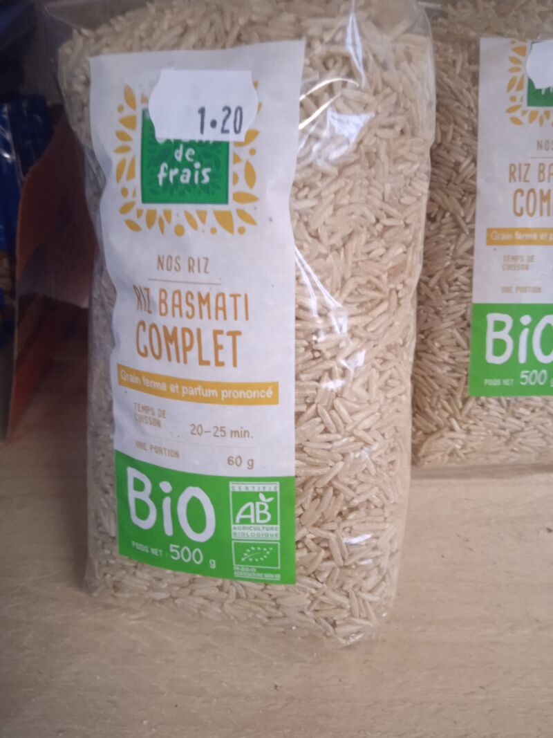 Riz complet 1.20€