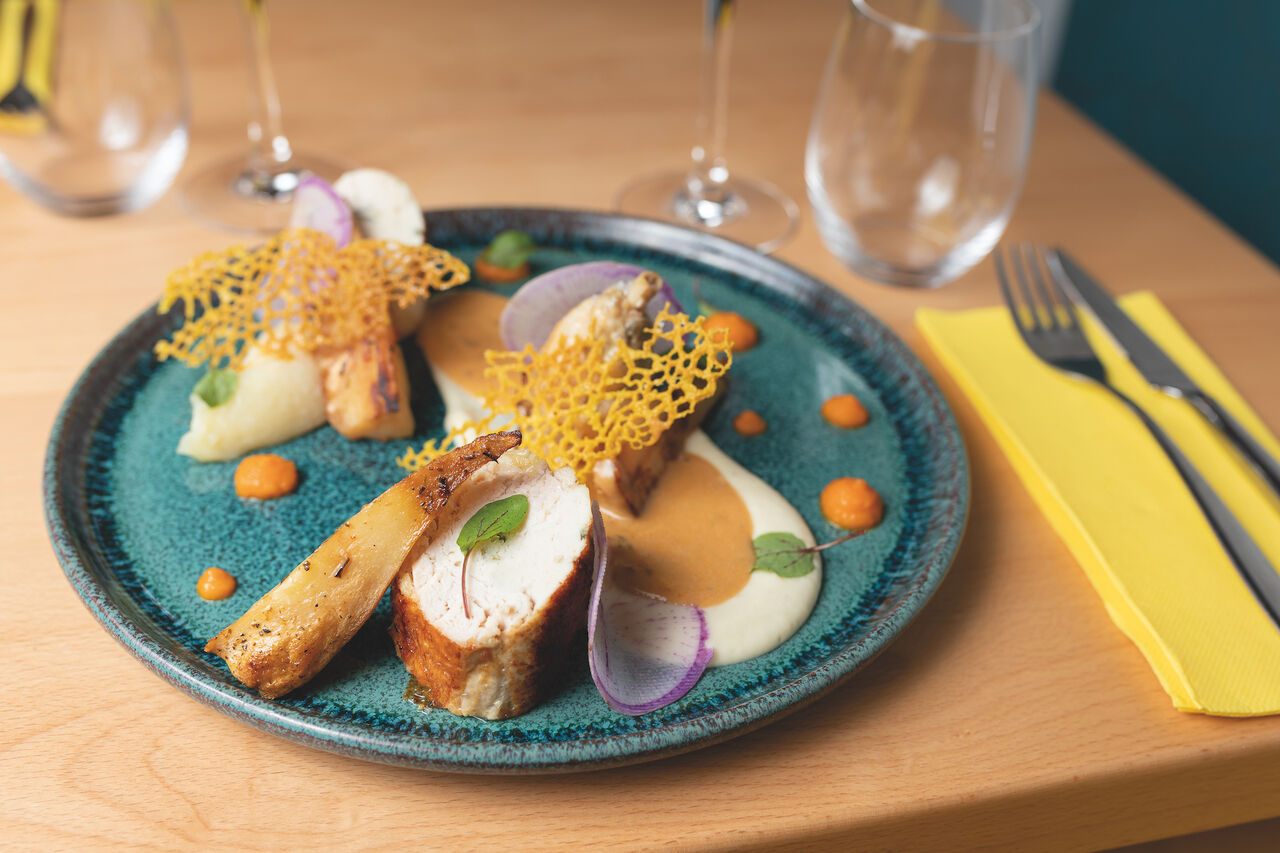 Suprême de pintade, déclinaison de panais