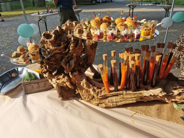 Burgers, verrines et jus de légumes