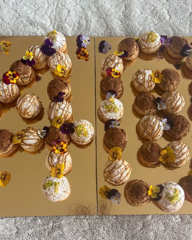 Number choux d’anniversaire (vanille des îles / chocolat noir / citron)
