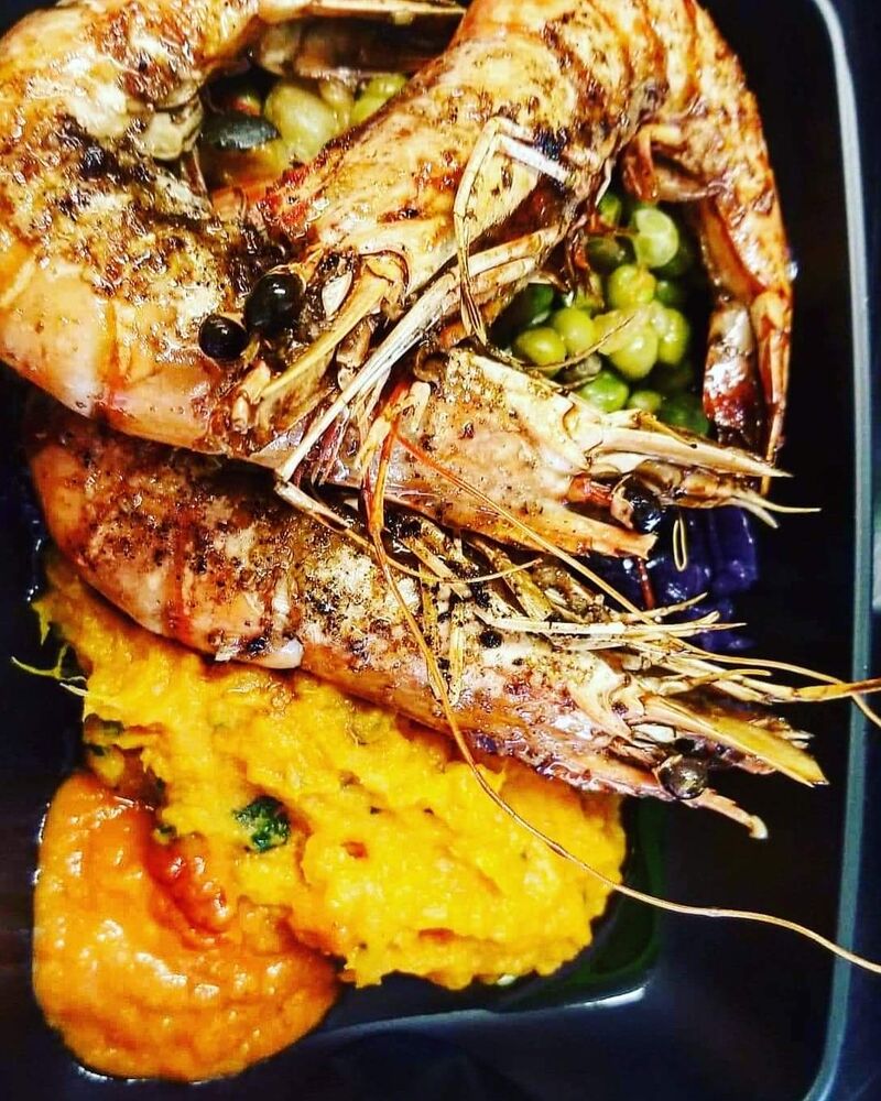 Gambas et ses petits légumes croquants 