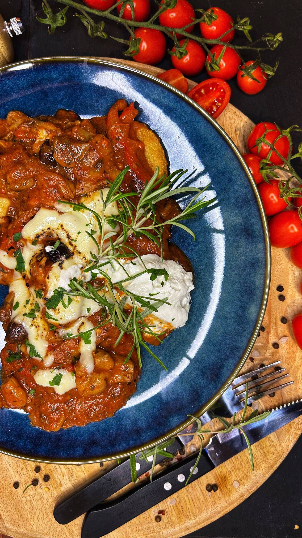 Placki Ziemniaczane z włoskim gulaszem drobiowym