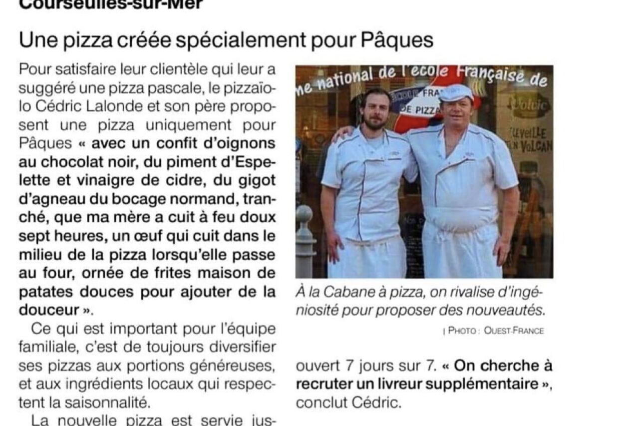 Une pizza créée spécialement pour Pâques