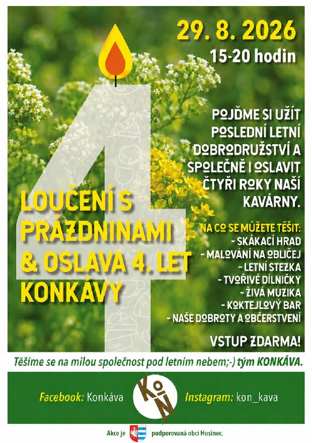 4.roky kavárny & Loučení s prázdninami 