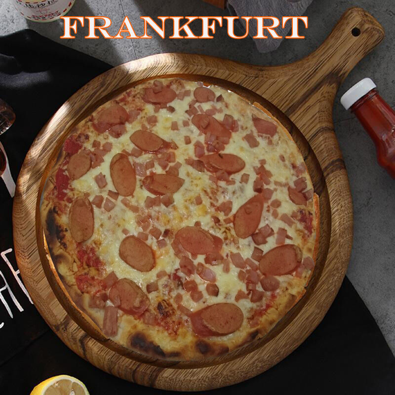 Tomate Base, Queso, Salchicha y Bacón.