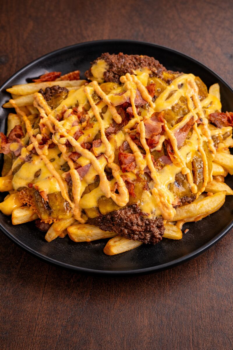 CEDAR SMASHED FRIES (burgerul fara chifla)