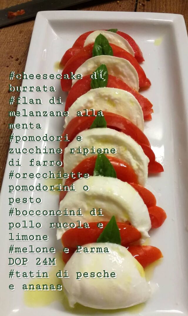 esempio di menù settimanale