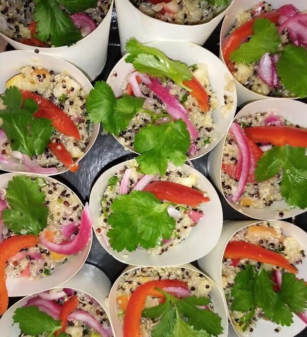 Mini verrine de salade de quinoa pomme