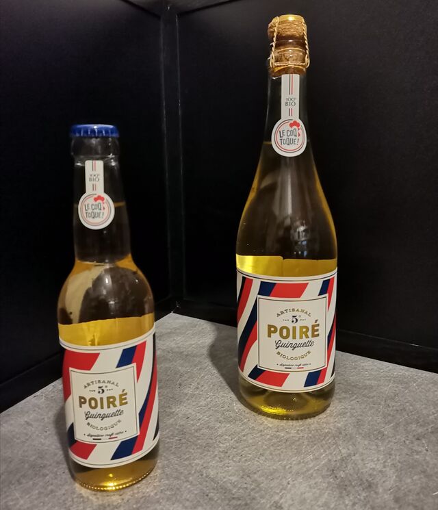 Cidre de Poire bio 33cl=3.90€ ou 75cl=7.50€ 