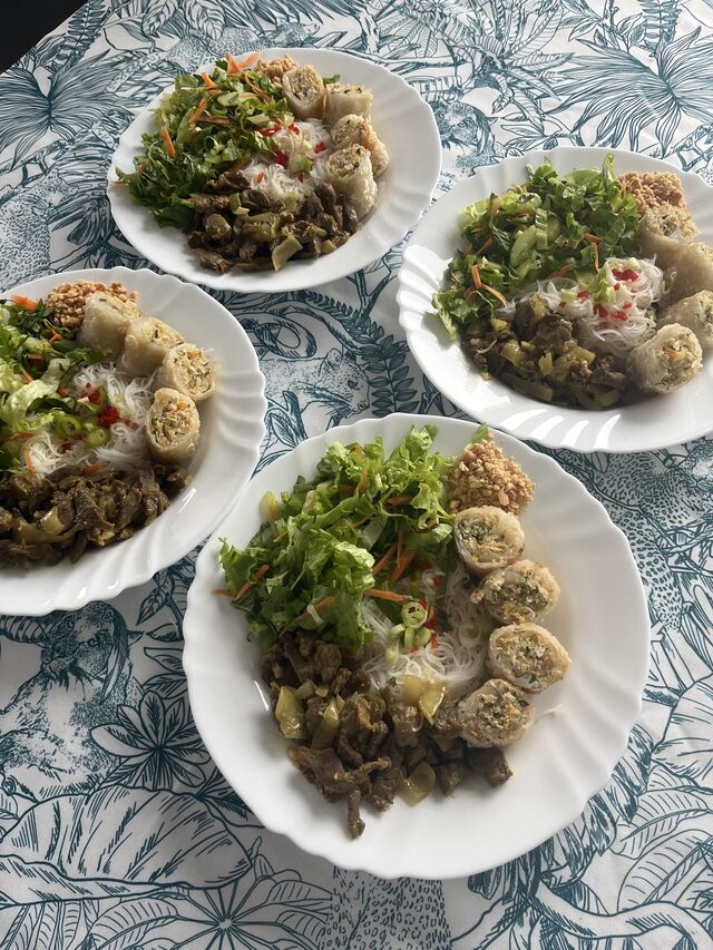 Bo buns bœuf aux oignons / nems poulet